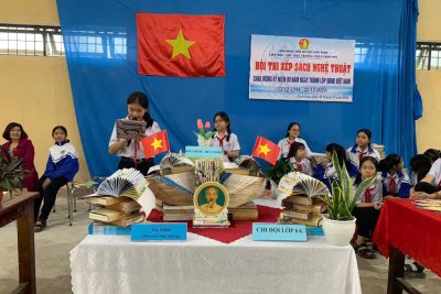 HỘI THI XẾP SÁCH NGHỆ THUẬT – CHÀO MỪNG KỶ NIỆM 80 NĂM NGÀY THÀNH LẬP QĐND VIỆT NAM